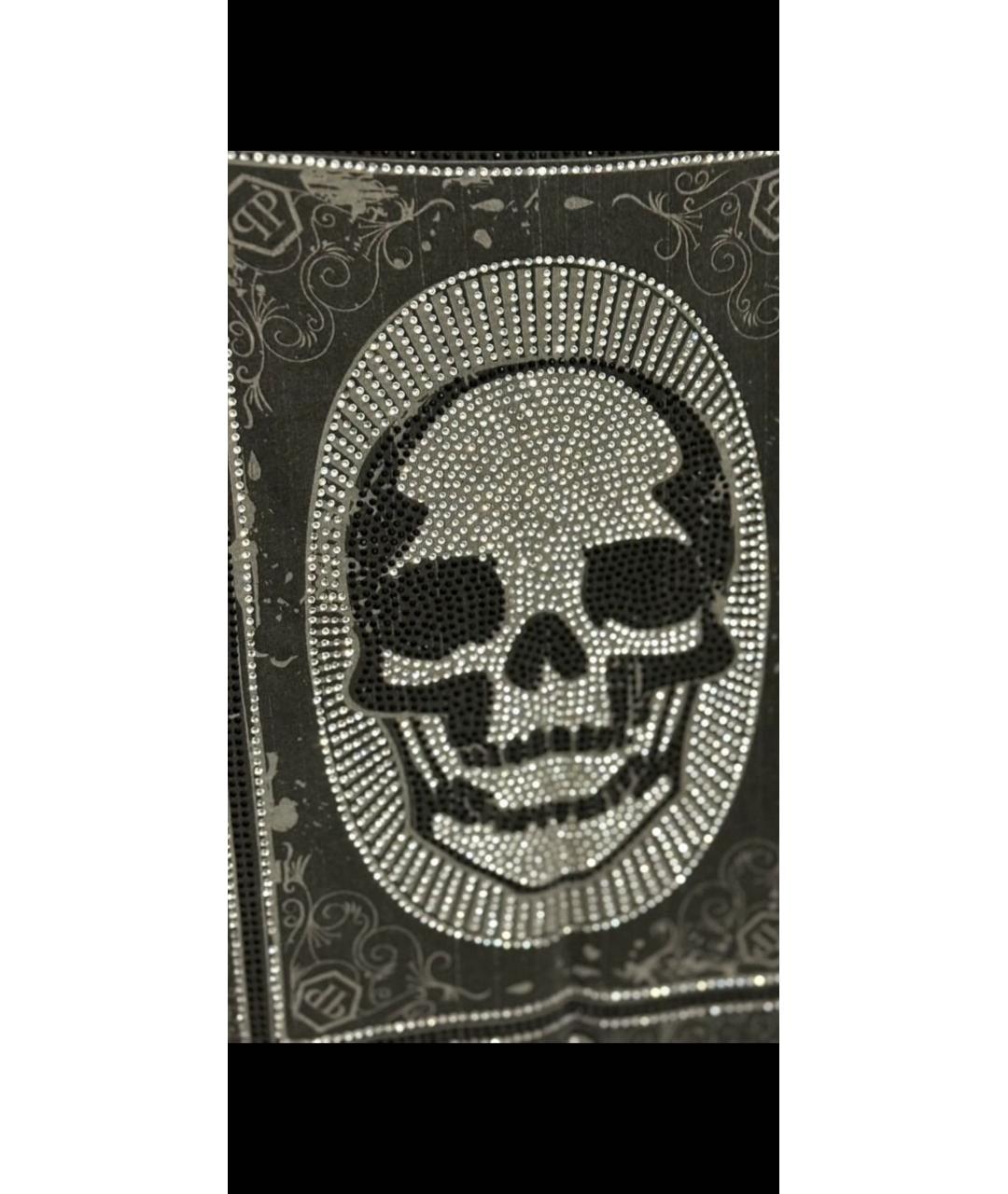 PHILIPP PLEIN Серая хлопковая футболка, фото 3