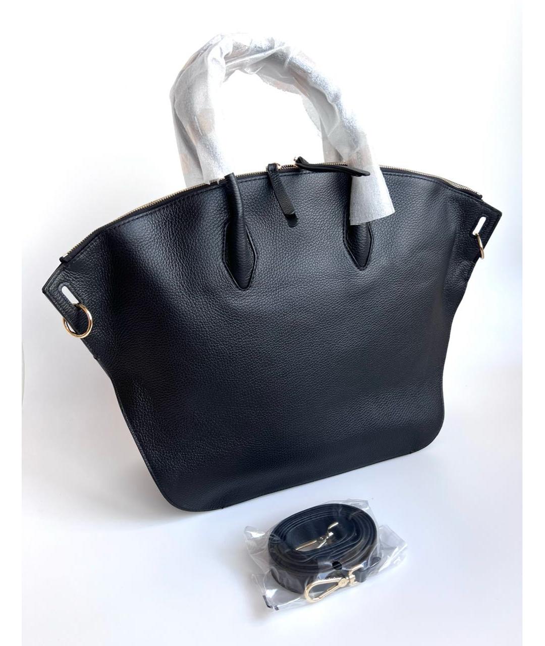 COCCINELLE Черная кожаная сумка с короткими ручками, фото 5