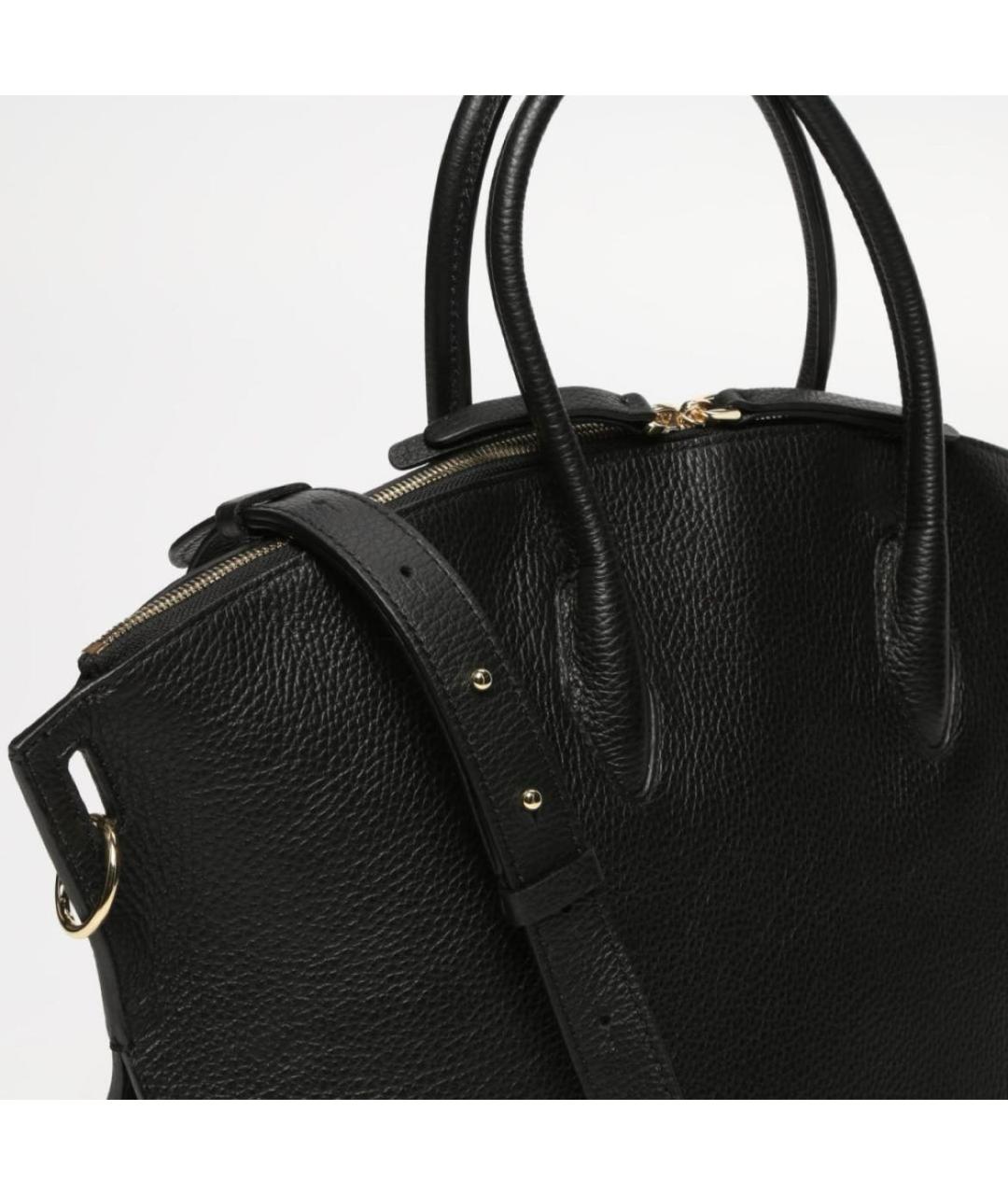 COCCINELLE Черная кожаная сумка с короткими ручками, фото 2