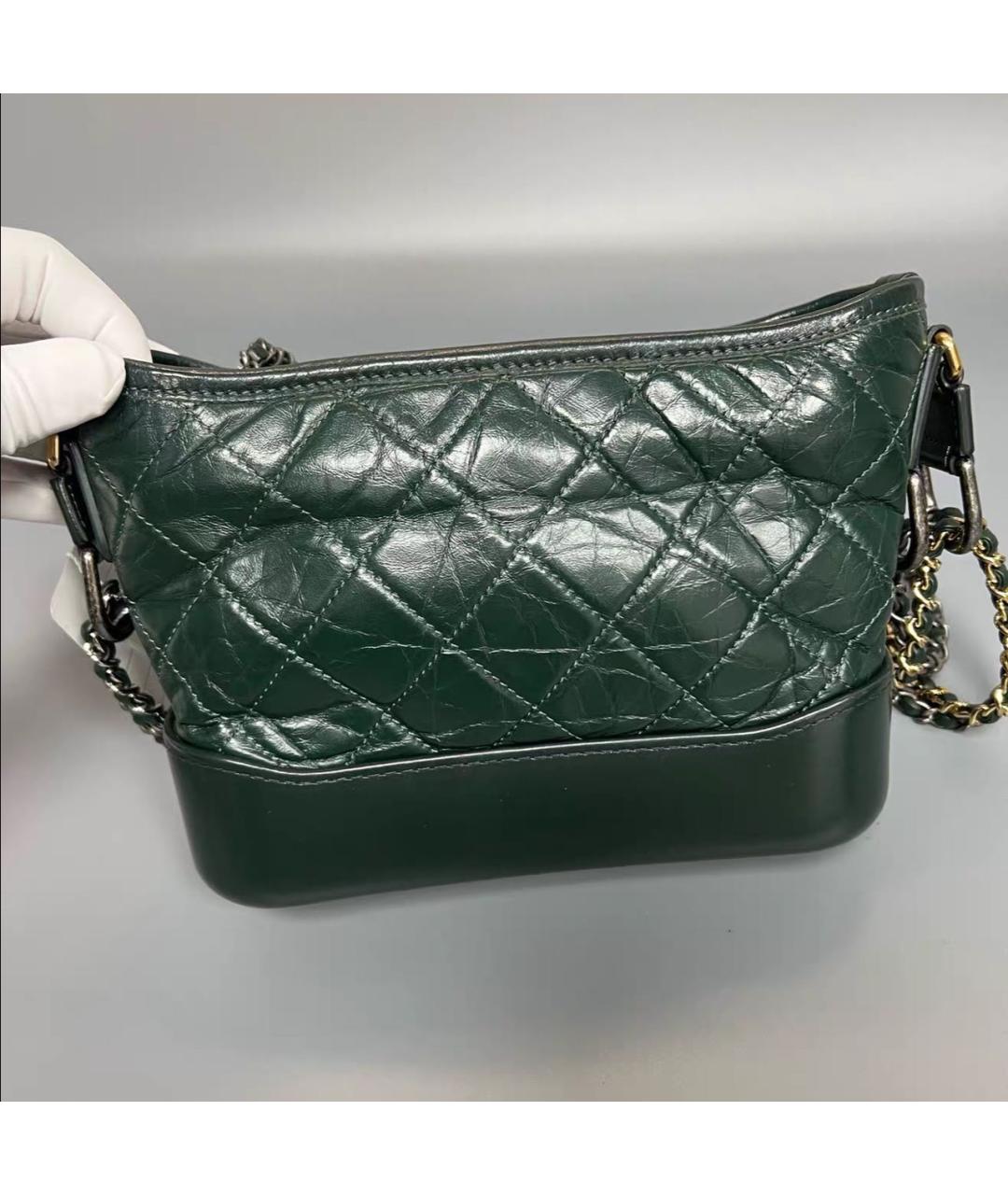 CHANEL Зеленая кожаная сумка через плечо, фото 2