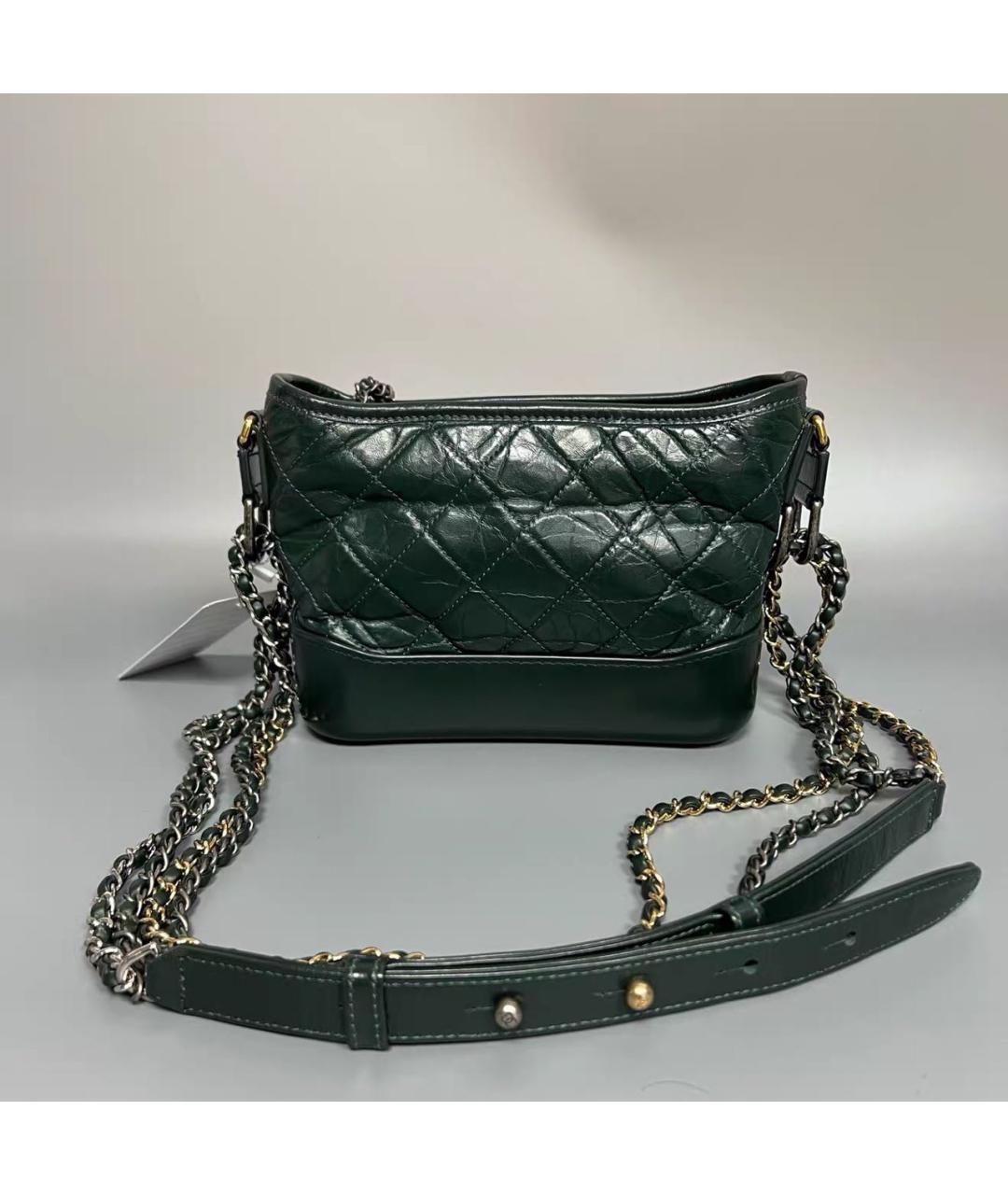 CHANEL Зеленая кожаная сумка через плечо, фото 9