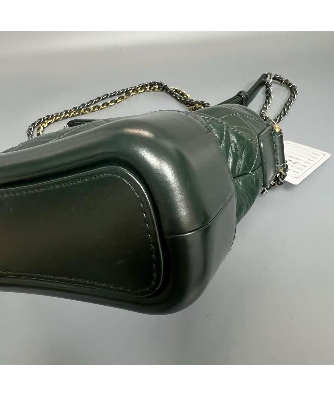 CHANEL Зеленая кожаная сумка через плечо, фото 7
