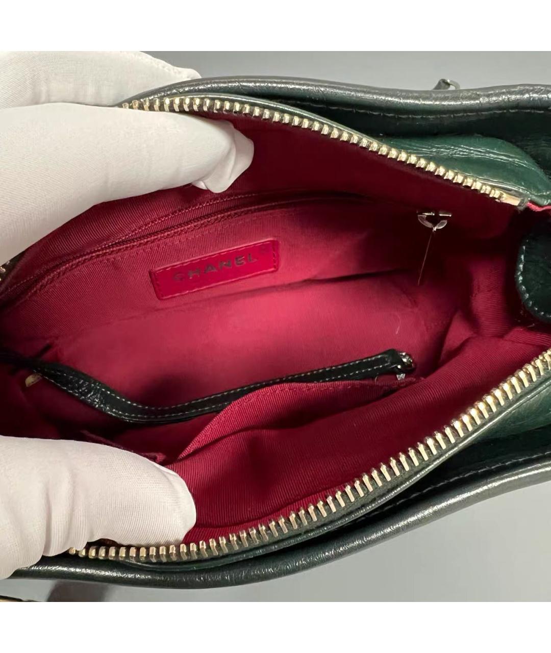 CHANEL Зеленая кожаная сумка через плечо, фото 8