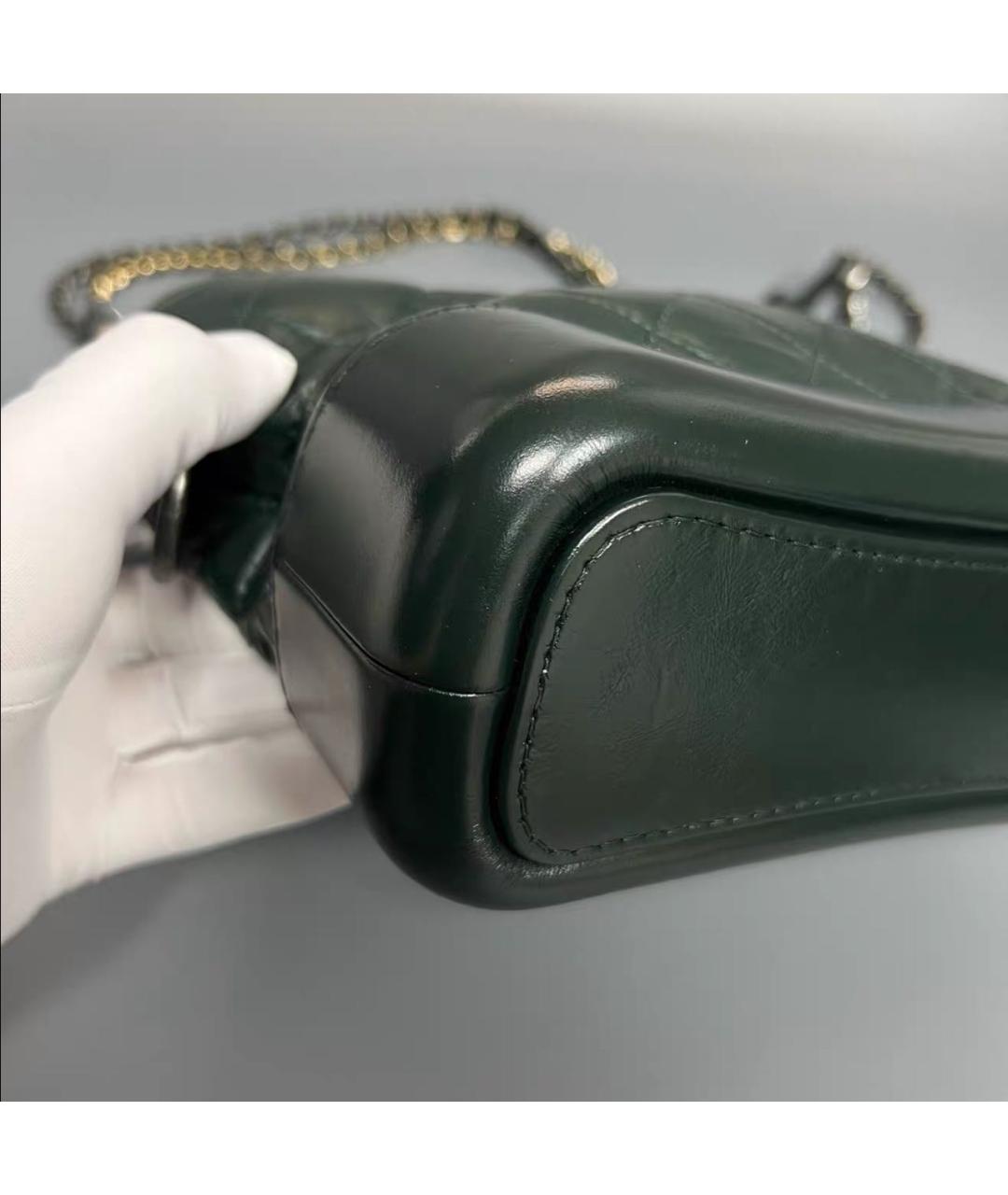 CHANEL Зеленая кожаная сумка через плечо, фото 6