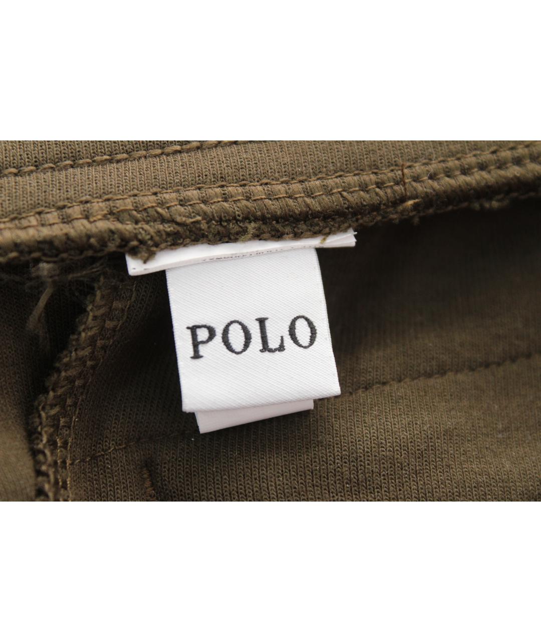 POLO RALPH LAUREN Хаки хлопко-эластановые повседневные брюки, фото 8