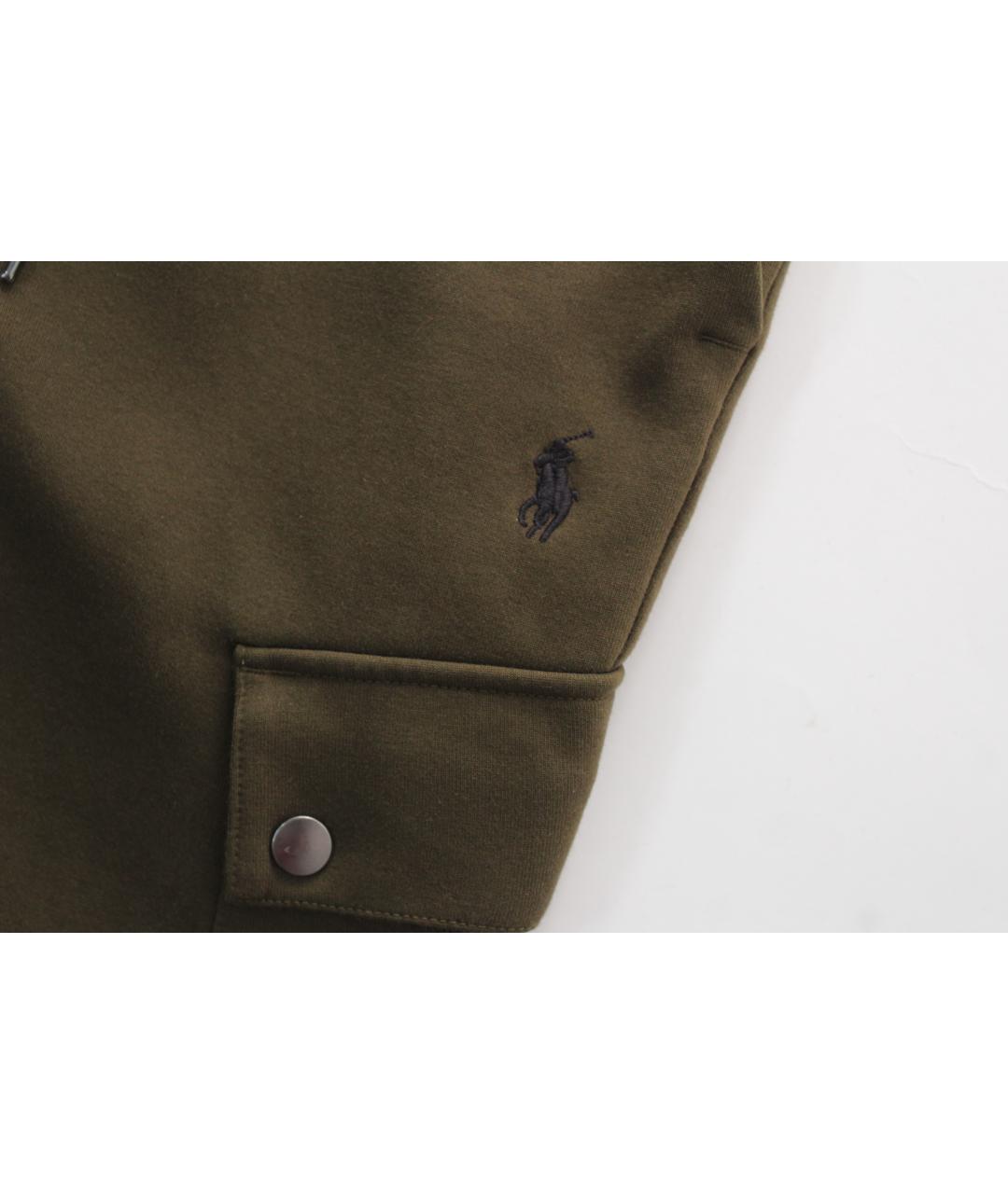 POLO RALPH LAUREN Хаки хлопко-эластановые повседневные брюки, фото 4