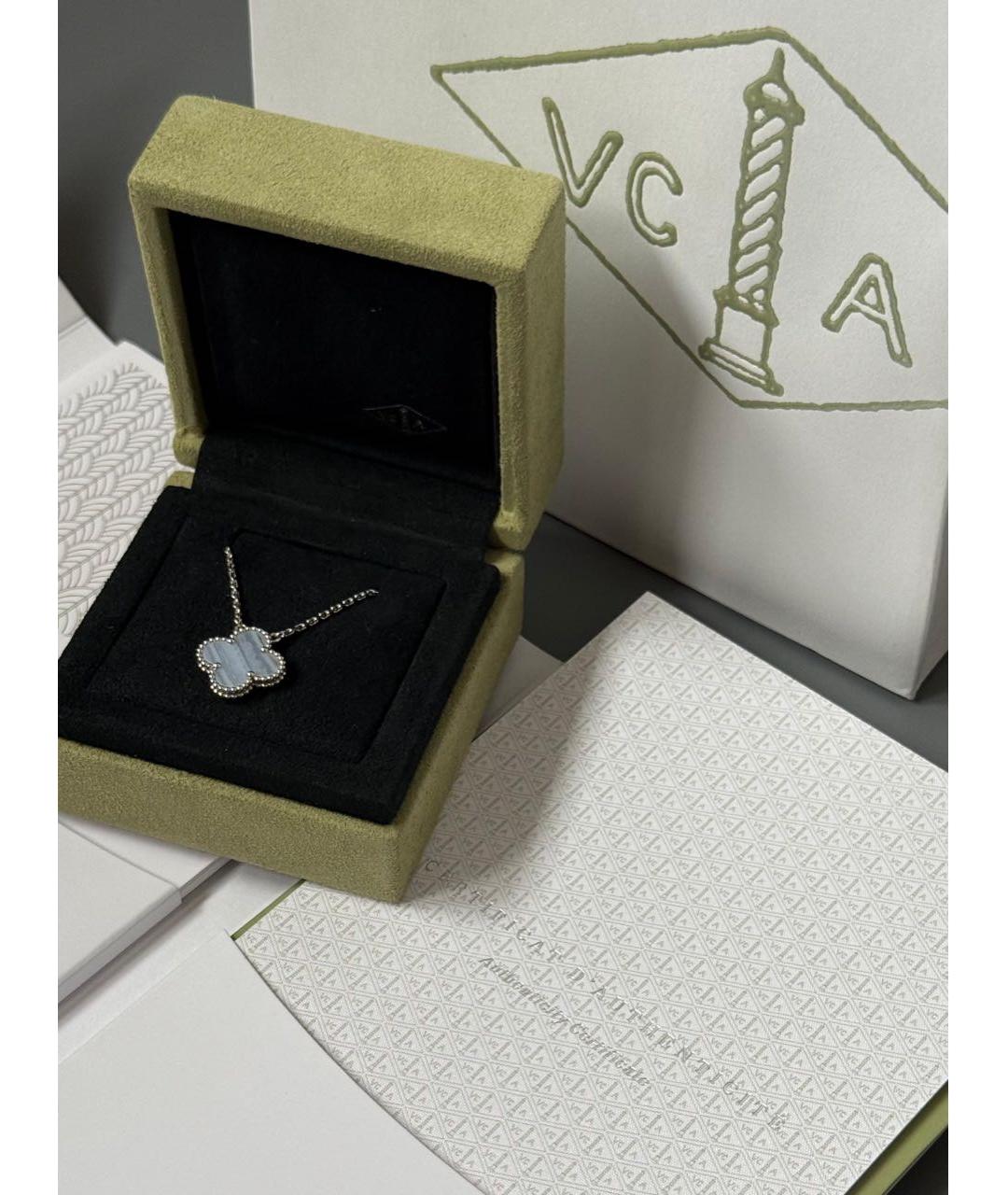 VAN CLEEF & ARPELS Голубая подвеска из белого золота, фото 3