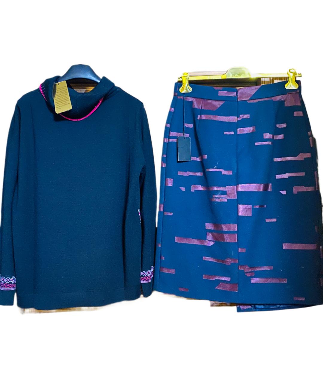 ESCADA Бордовый вискозный костюм с юбками, фото 2