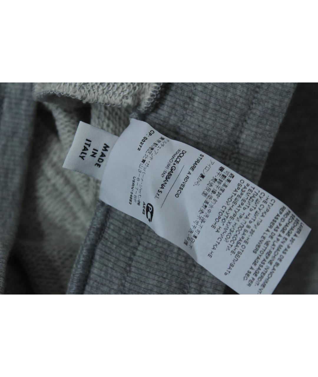 DOLCE & GABBANA KIDS Серые хлопковые брюки и шорты, фото 7