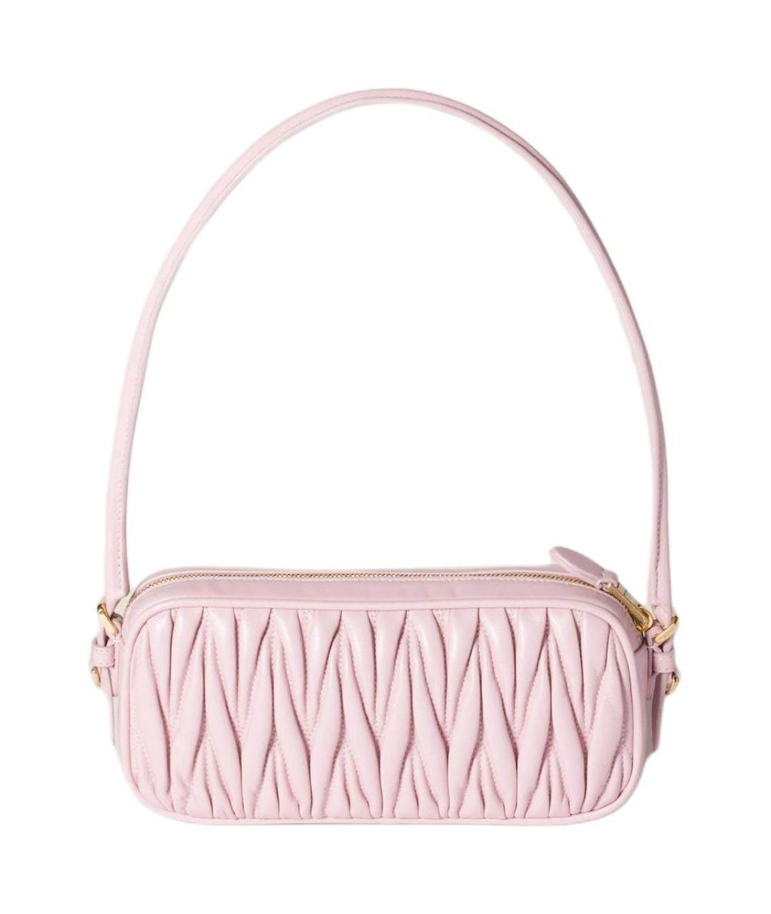 MIU MIU Розовая кожаная сумка через плечо, фото 3