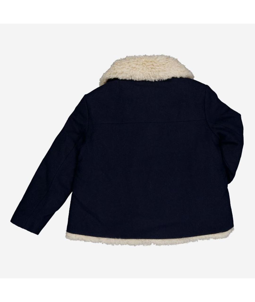 MARNI Синее шерстяное пальто, фото 2