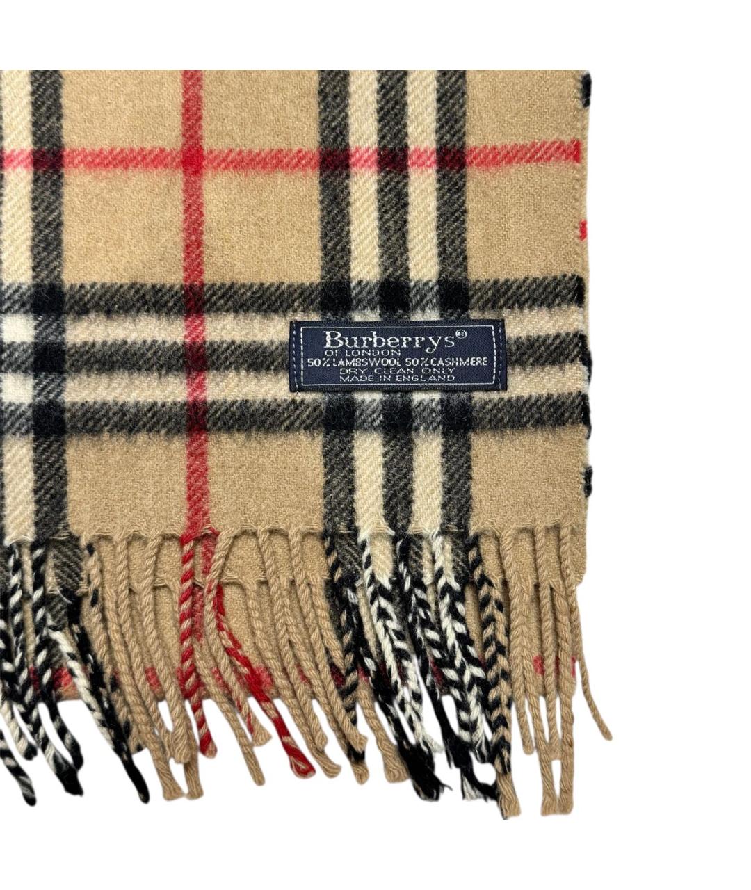 BURBERRY Бежевый кашемировый шарф, фото 2