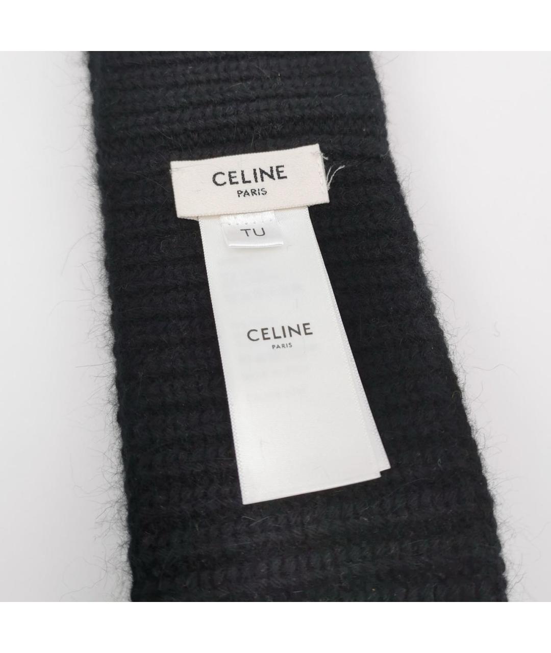 CELINE Черная шерстяная повязка на голову, фото 3