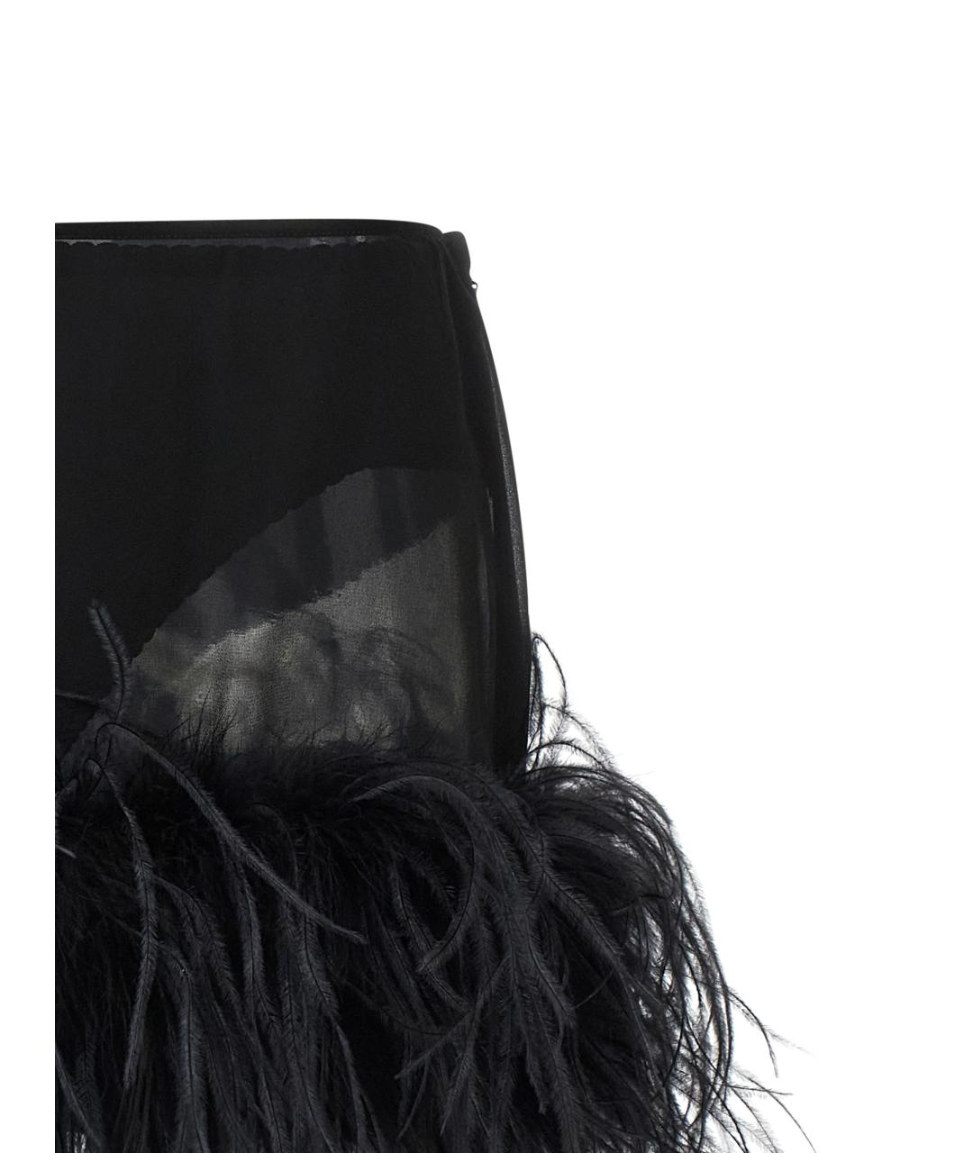 THE ATTICO Черная полиэстеровая юбка мини, фото 3