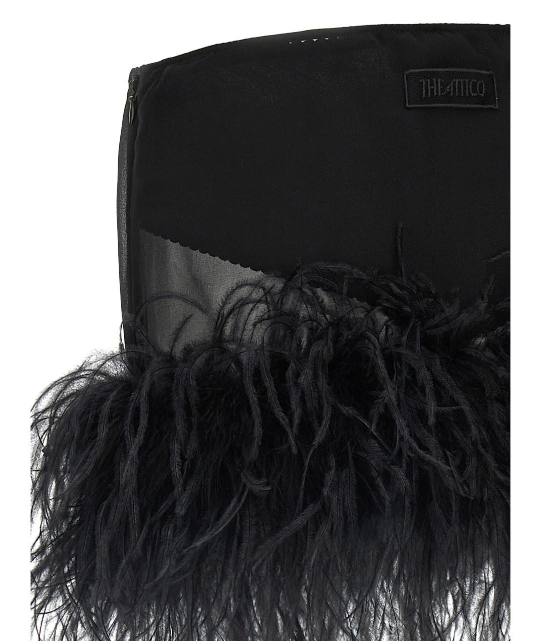 THE ATTICO Черная полиэстеровая юбка мини, фото 4