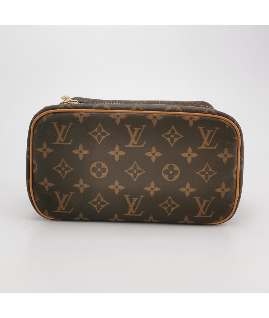 LOUIS VUITTON Коричневая косметичка, фото 5