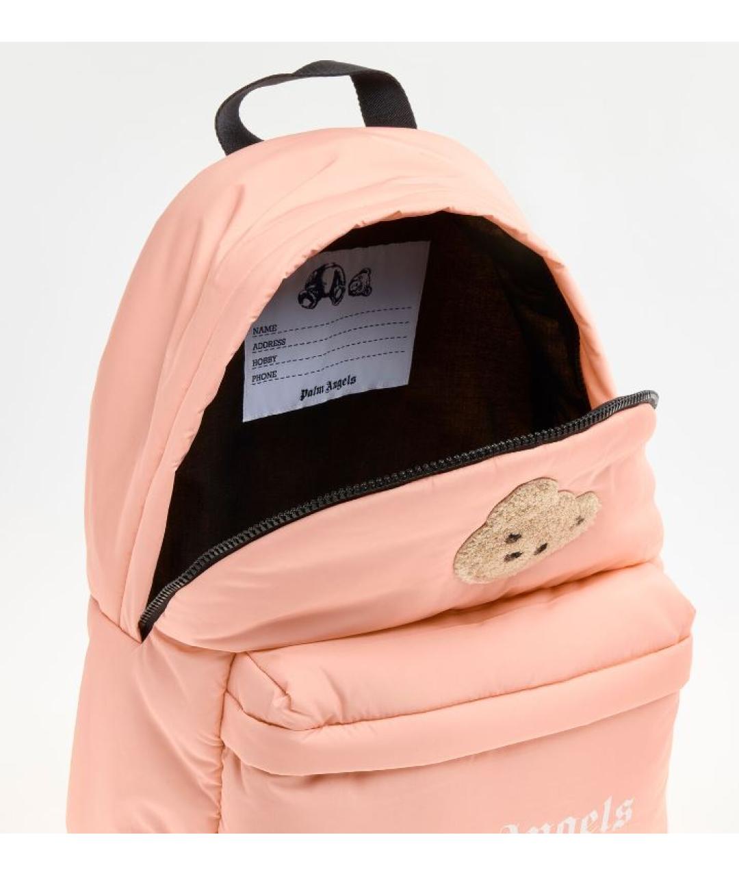 PALM ANGELS Коралловый тканевый рюкзак, фото 4