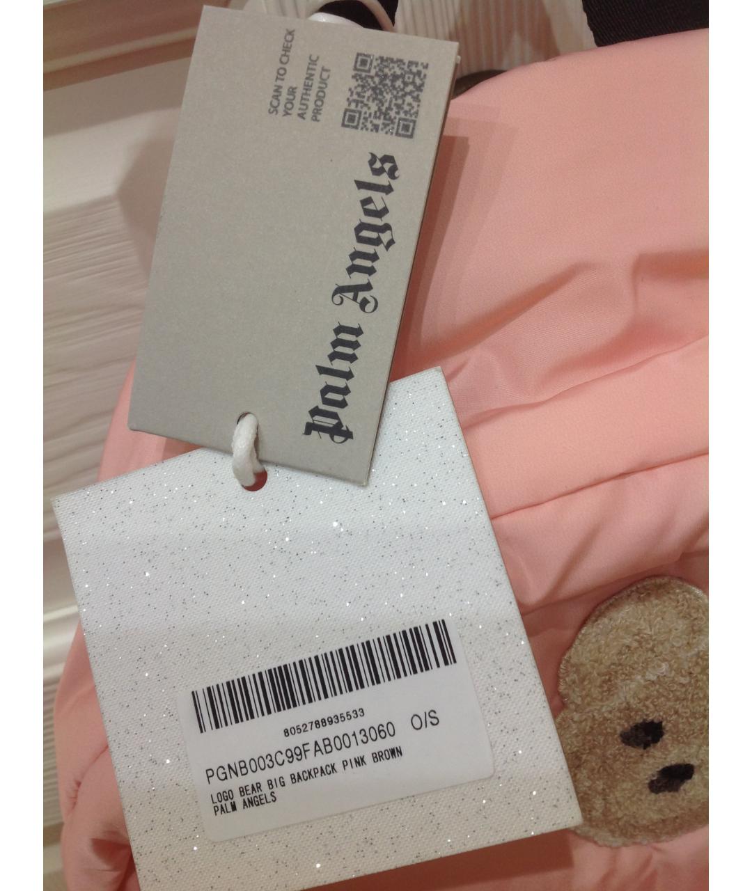 PALM ANGELS Коралловый тканевый рюкзак, фото 8