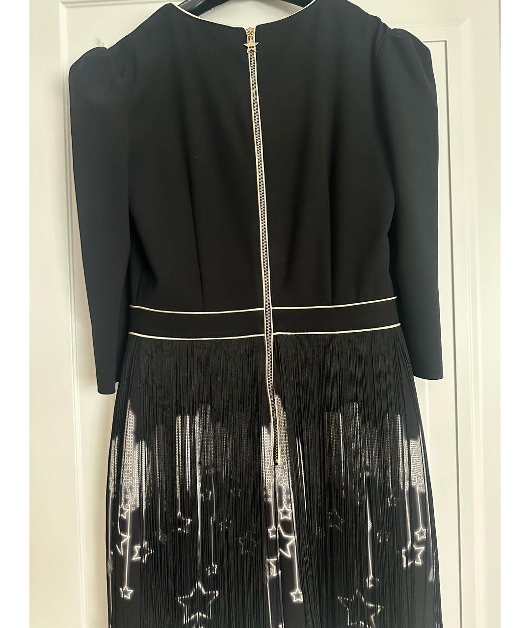 ELISABETTA FRANCHI Черное хлопковое вечернее платье, фото 2