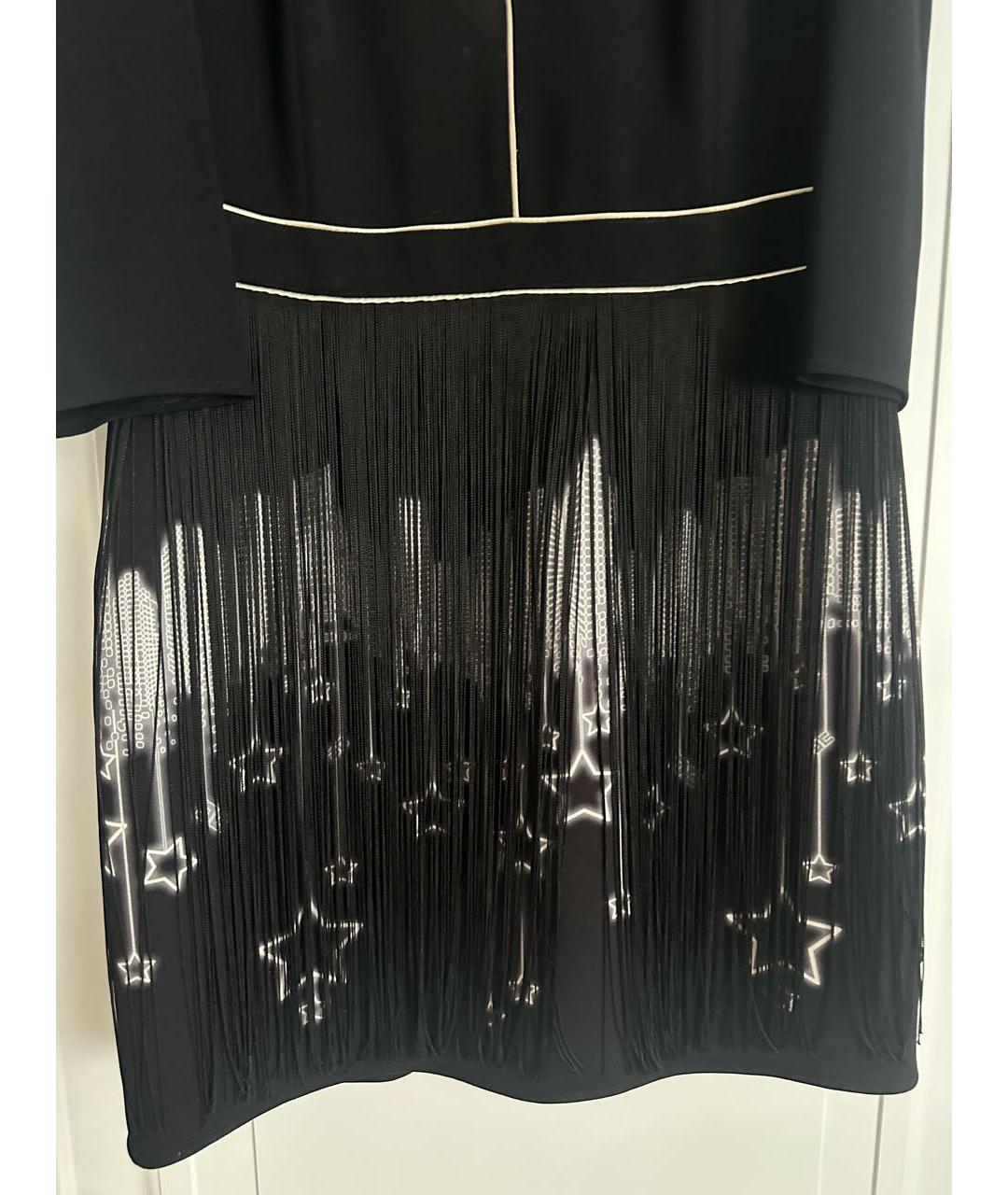 ELISABETTA FRANCHI Черное хлопковое вечернее платье, фото 4