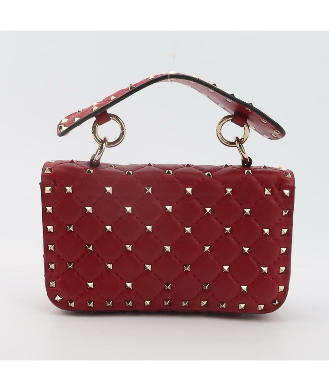 VALENTINO Красная кожаная сумка через плечо, фото 4