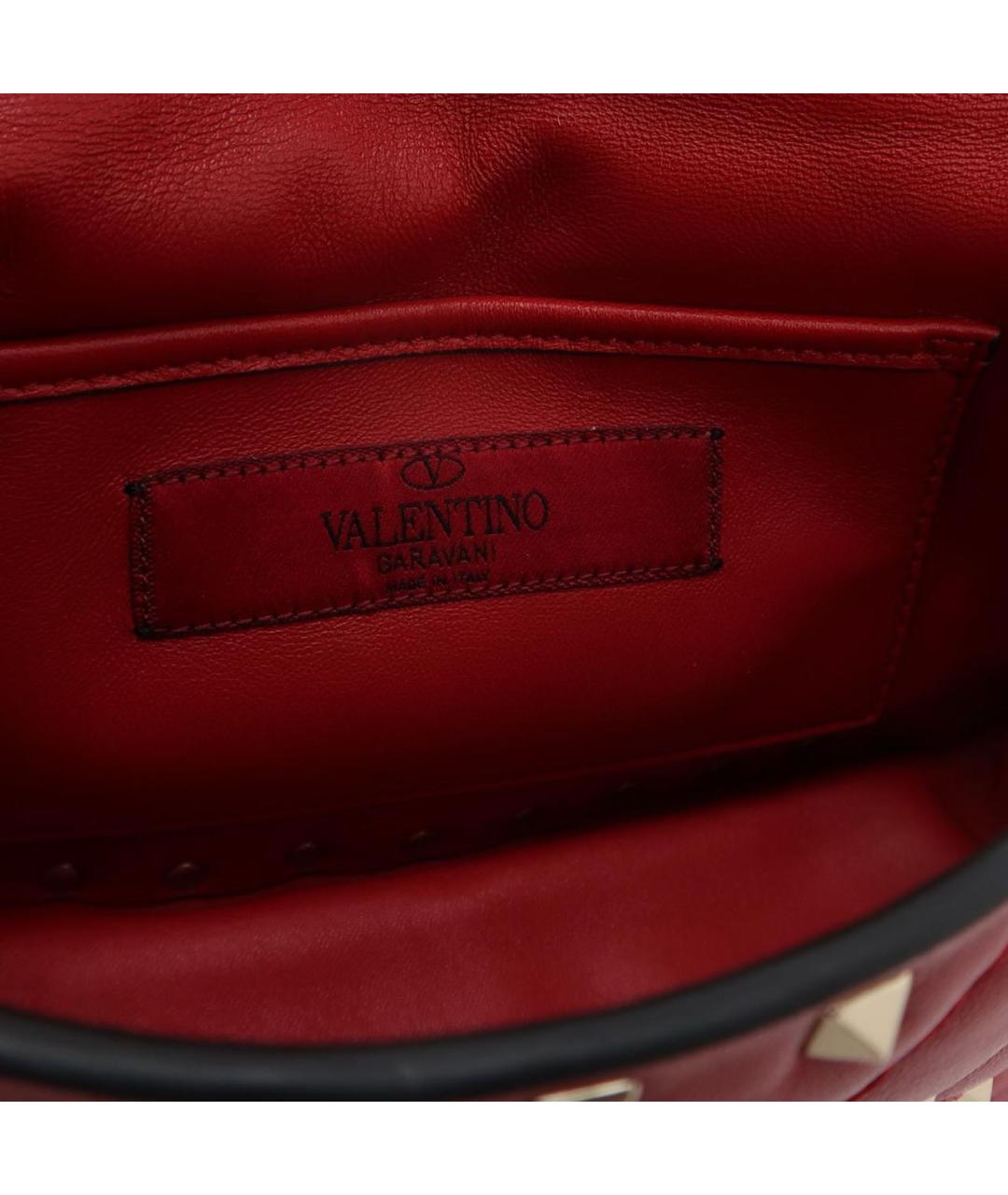 VALENTINO Красная кожаная сумка через плечо, фото 7