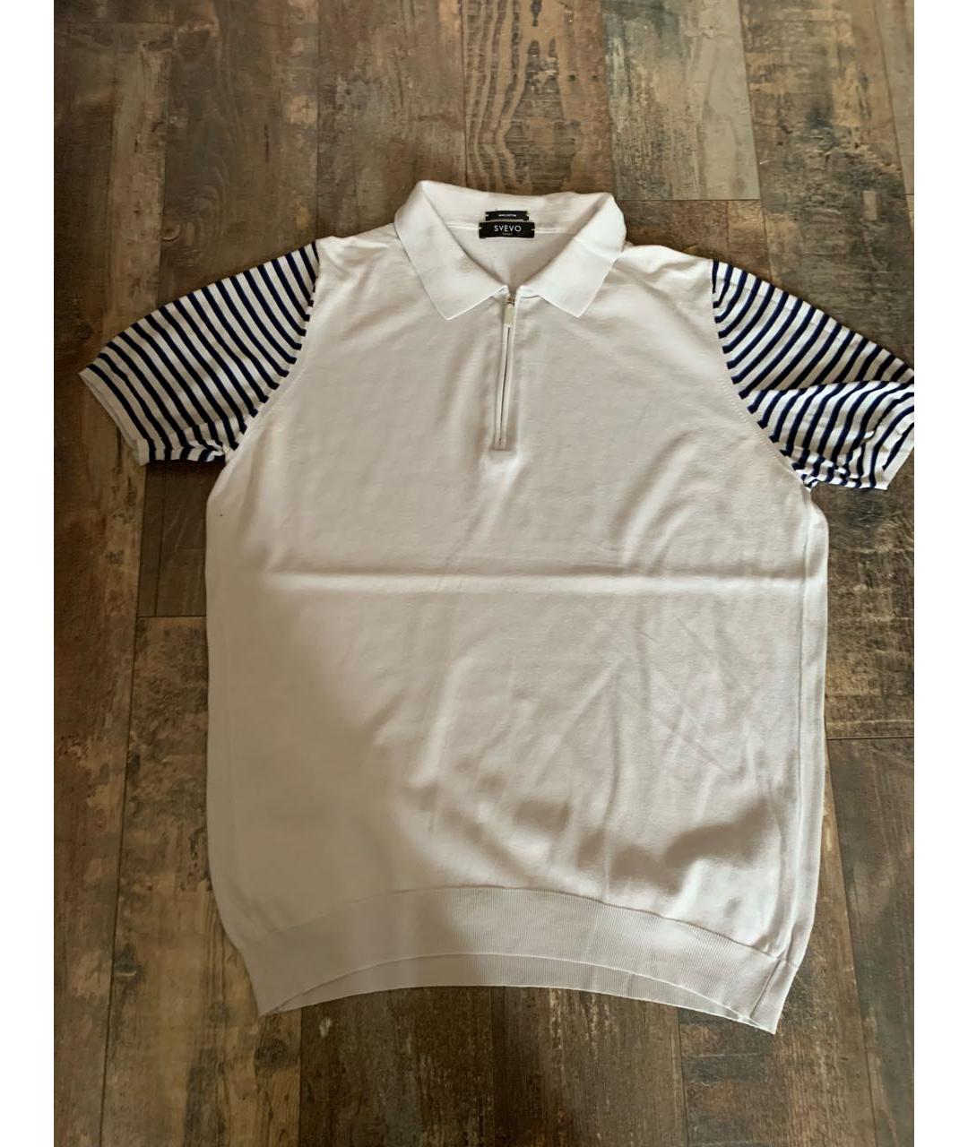SVEVO Бежевое хлопковое поло с коротким рукавом, фото 9