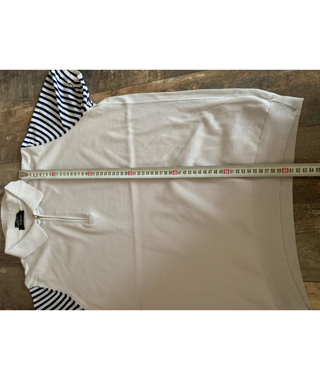 SVEVO Бежевое хлопковое поло с коротким рукавом, фото 7