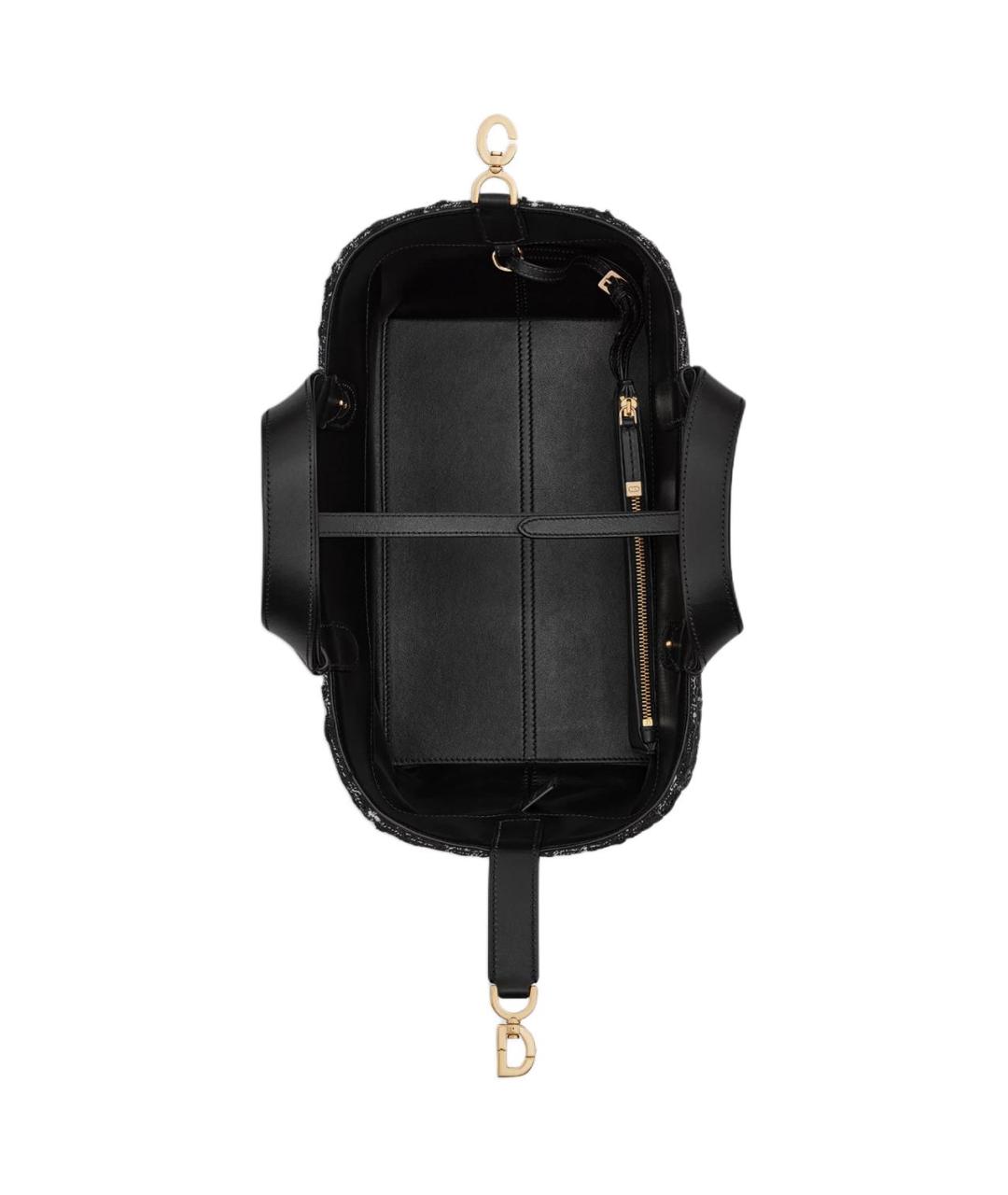 CHRISTIAN DIOR Черная твидовая сумка через плечо, фото 6