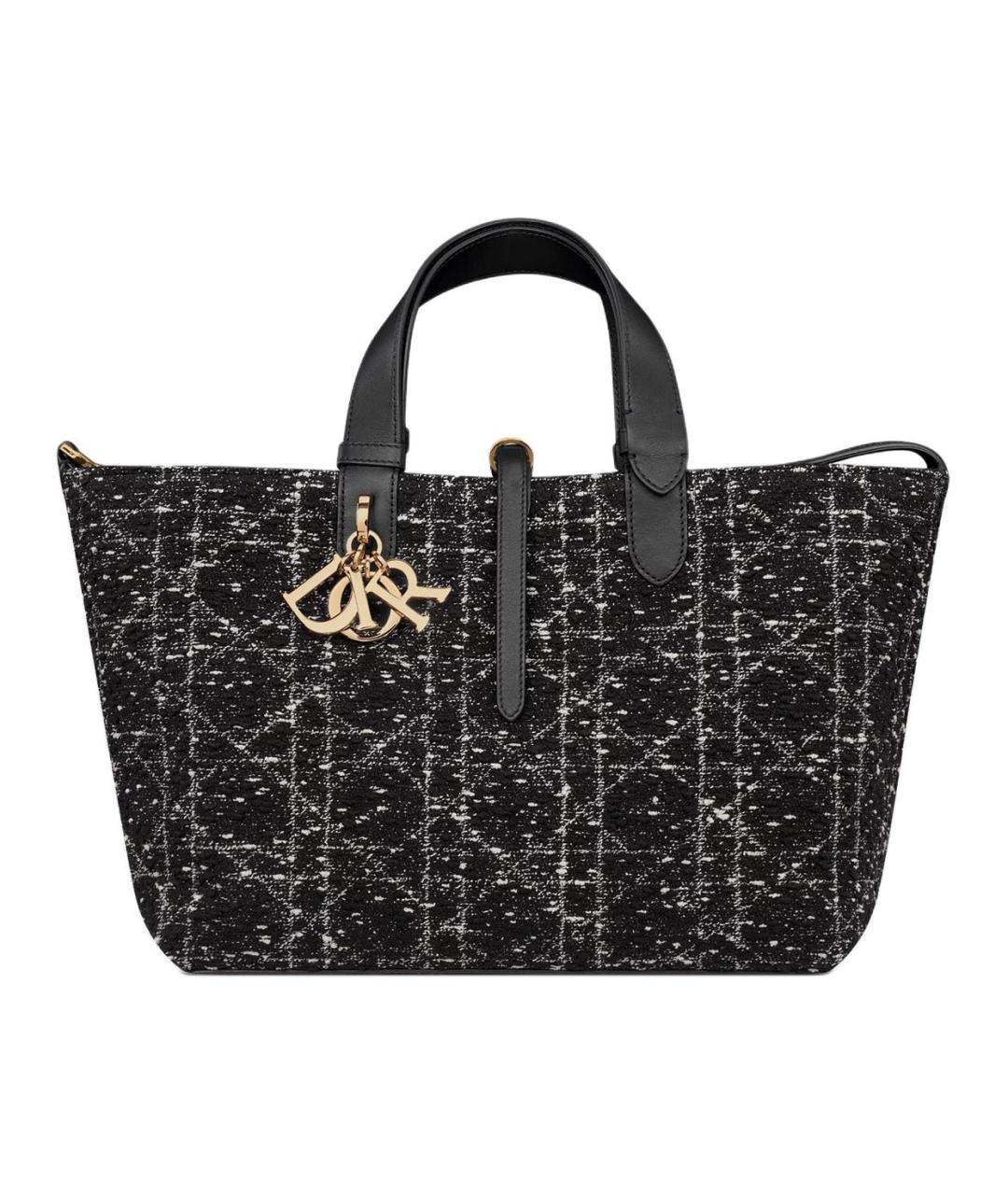 CHRISTIAN DIOR Черная твидовая сумка через плечо, фото 1