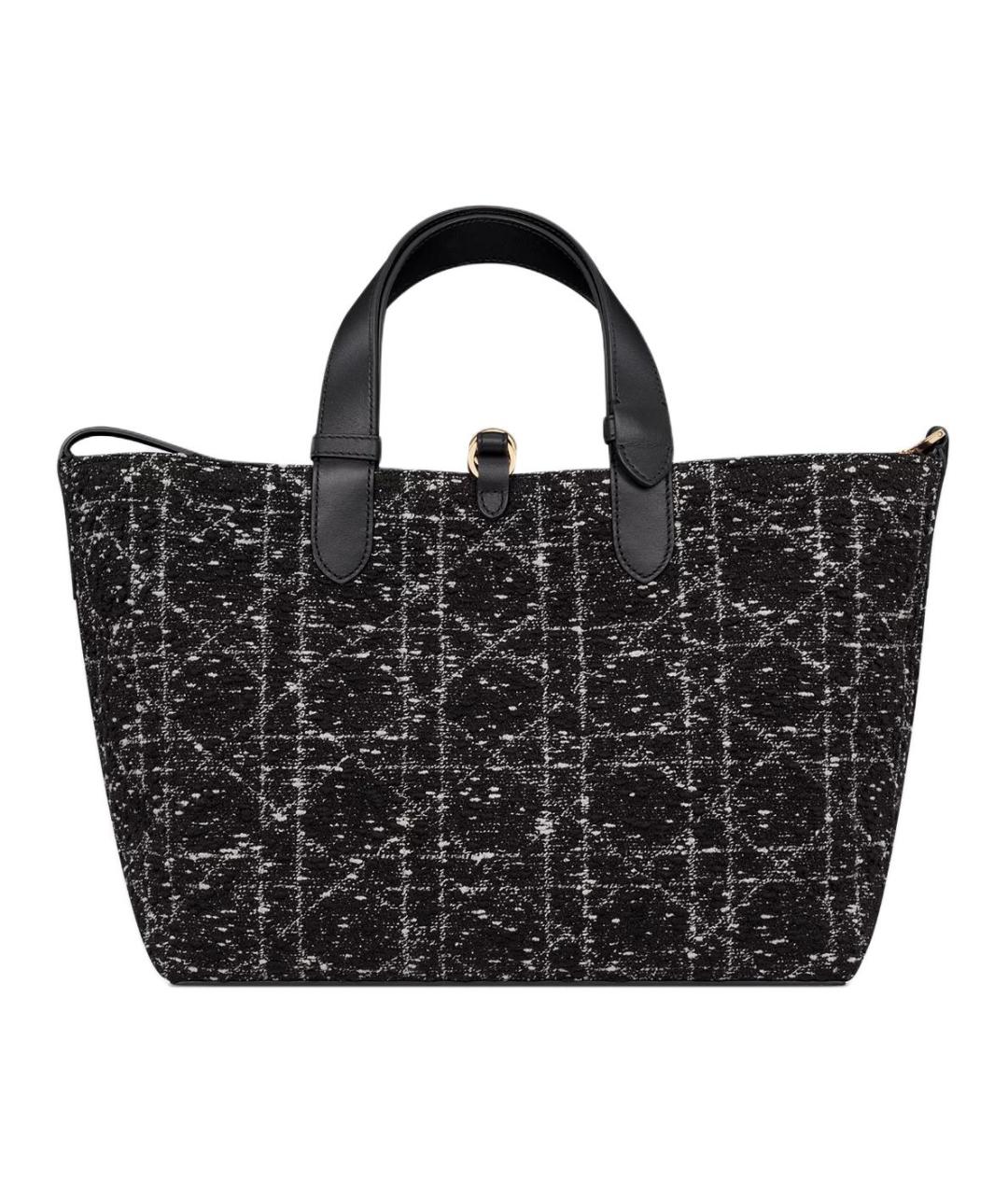CHRISTIAN DIOR Черная твидовая сумка через плечо, фото 3