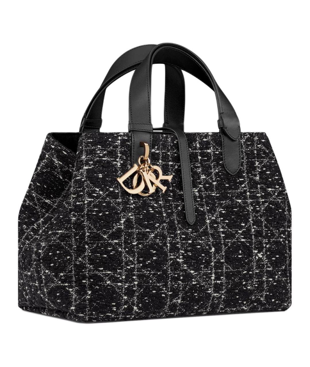 CHRISTIAN DIOR Черная твидовая сумка через плечо, фото 2