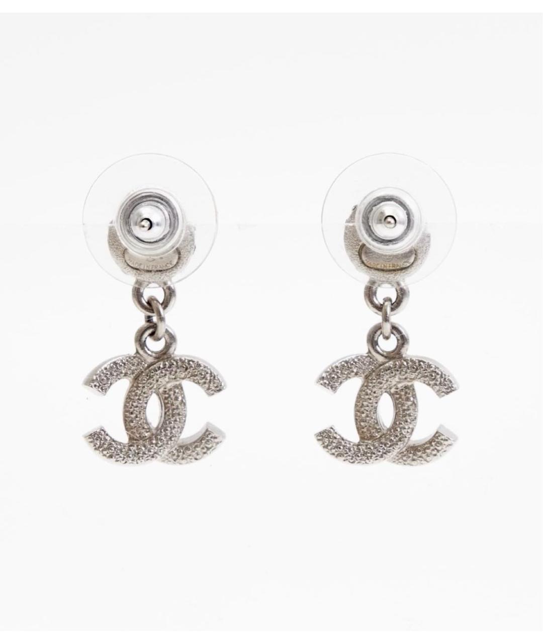 CHANEL Серебряные металлические серьги, фото 3