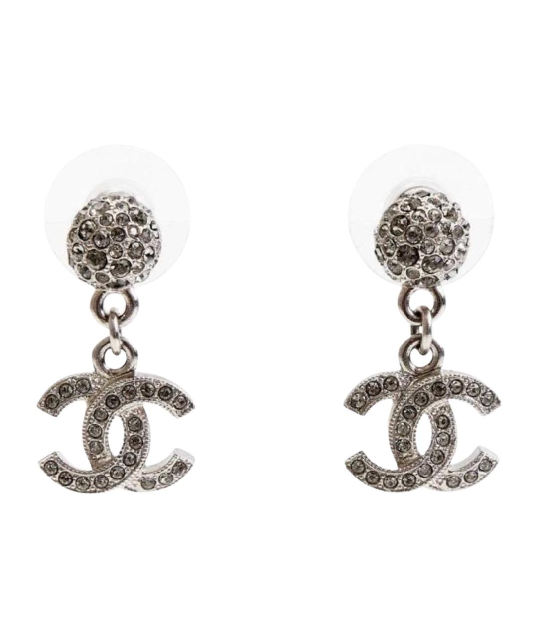 CHANEL Серебряные металлические серьги, фото 1