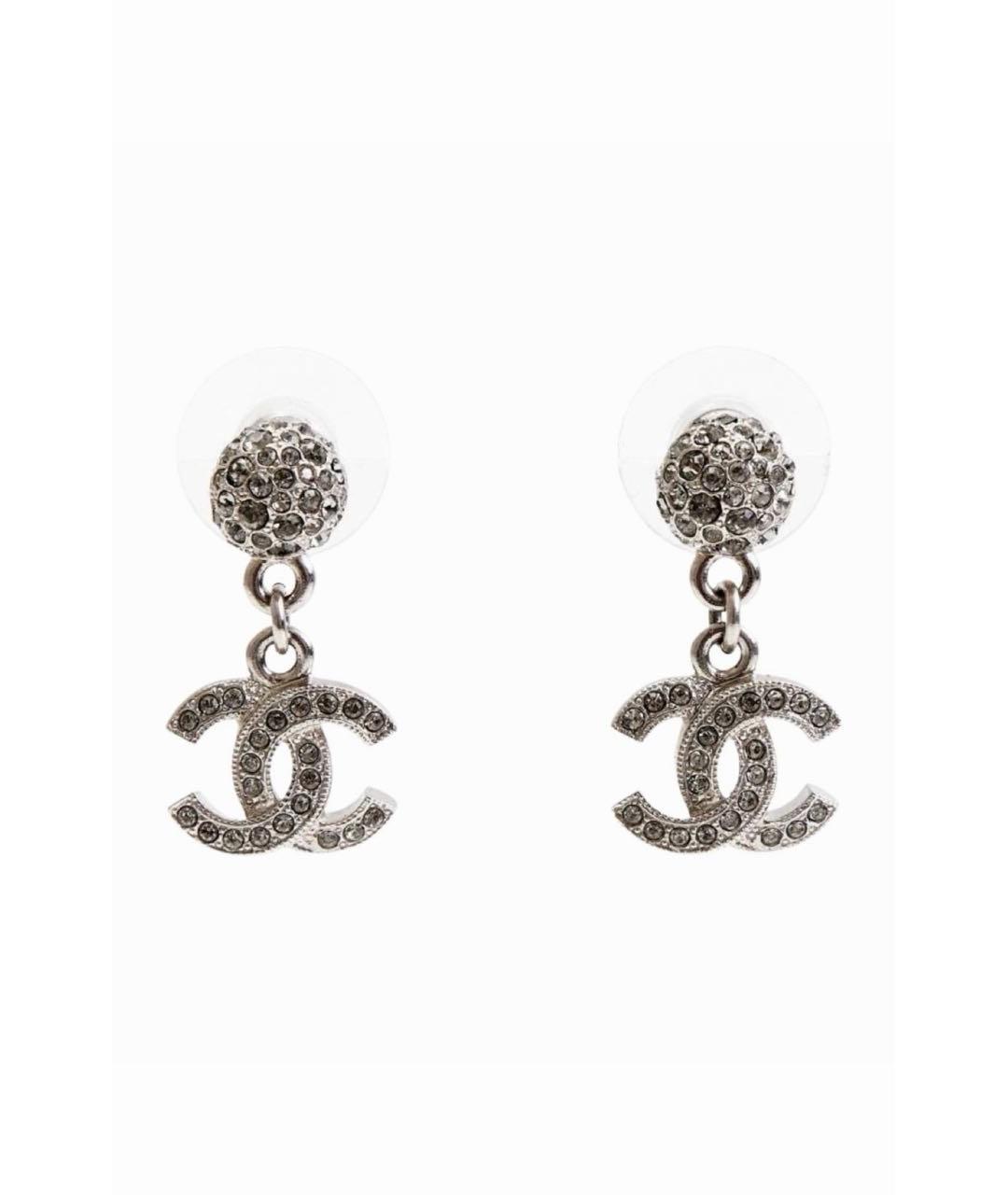 CHANEL Серебряные металлические серьги, фото 5