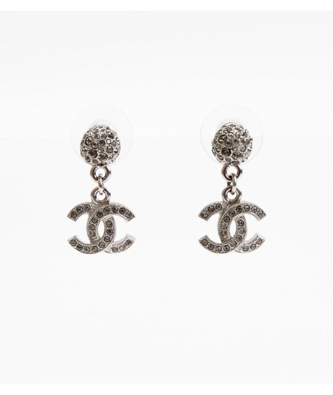 CHANEL Серебряные металлические серьги, фото 4