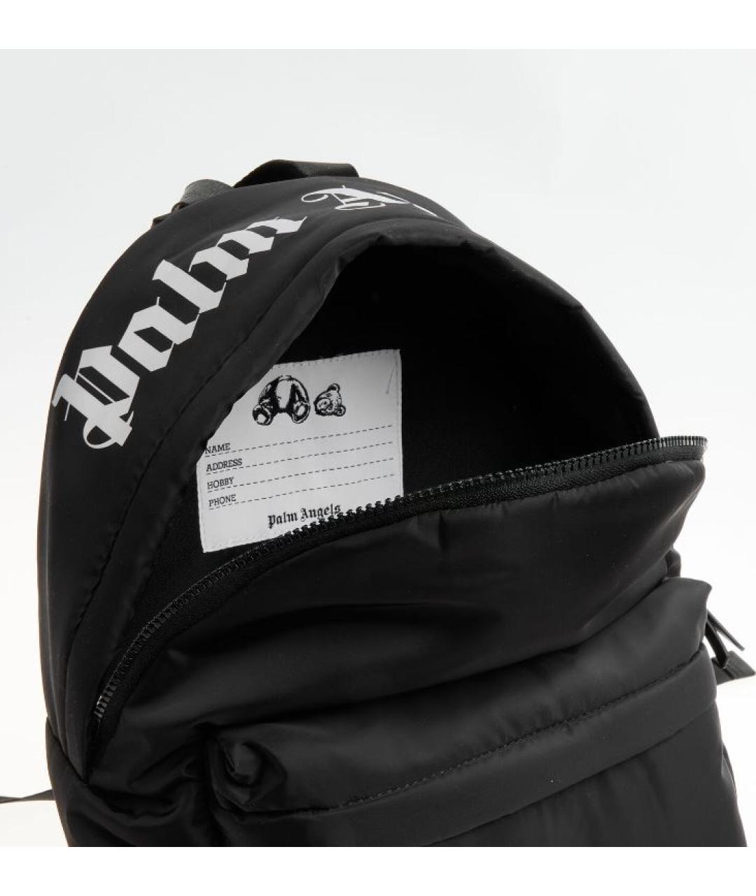 PALM ANGELS Черный тканевый рюкзак, фото 4