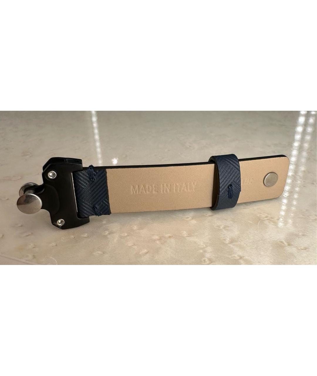 MONTBLANC Синий кожаный браслет, фото 7