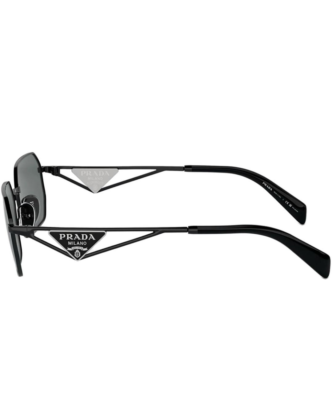 PRADA Черные металлические солнцезащитные очки, фото 3