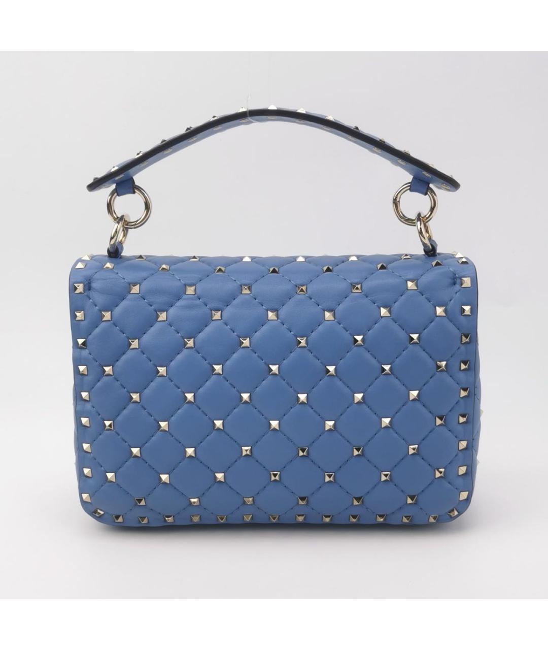 VALENTINO Голубая кожаная сумка через плечо, фото 4