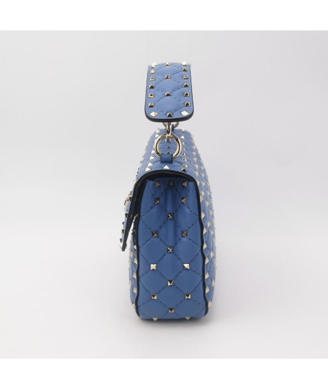 VALENTINO Голубая кожаная сумка через плечо, фото 2