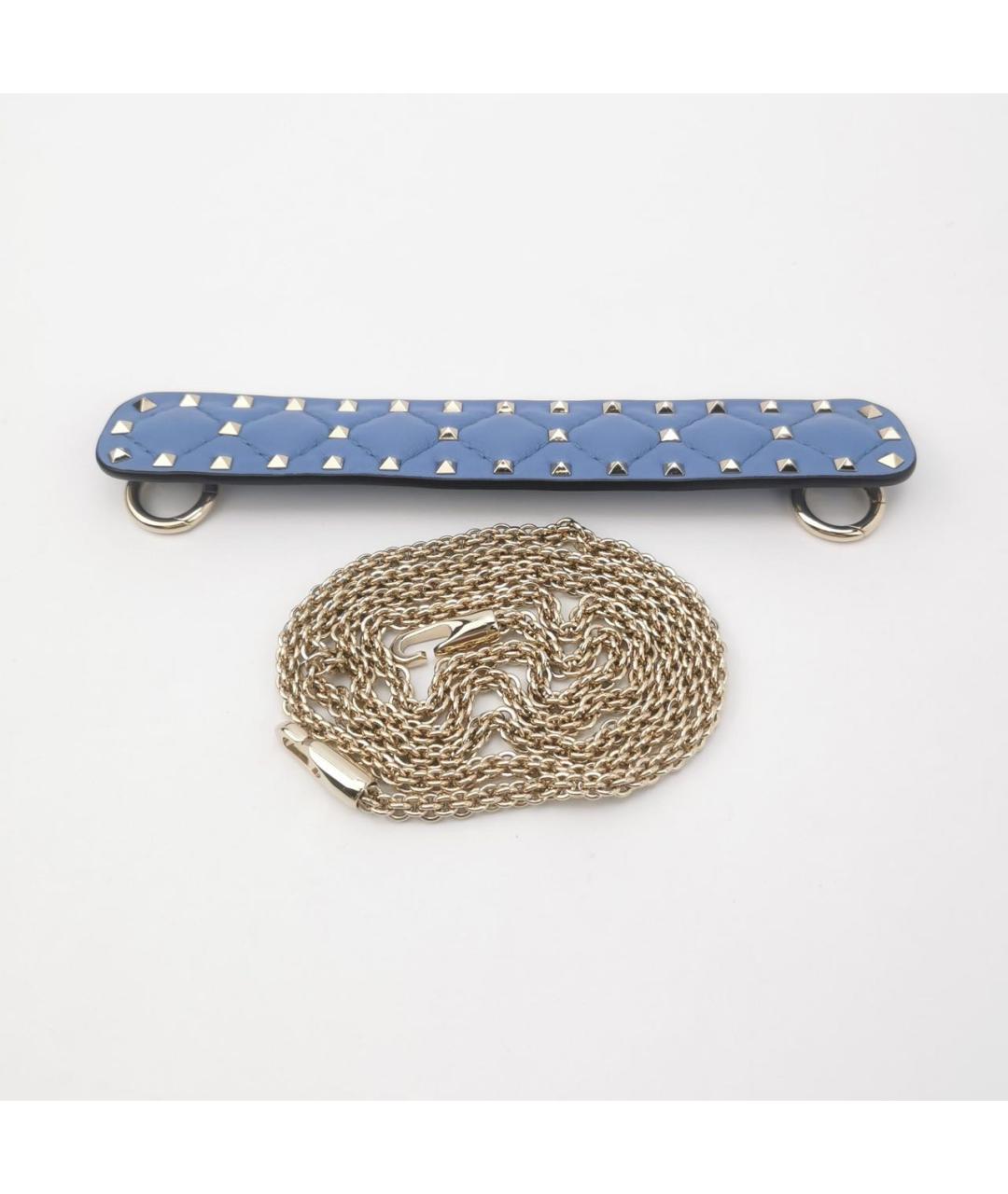 VALENTINO Голубая кожаная сумка через плечо, фото 7