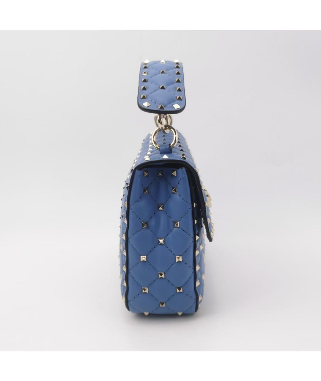 VALENTINO Голубая кожаная сумка через плечо, фото 3