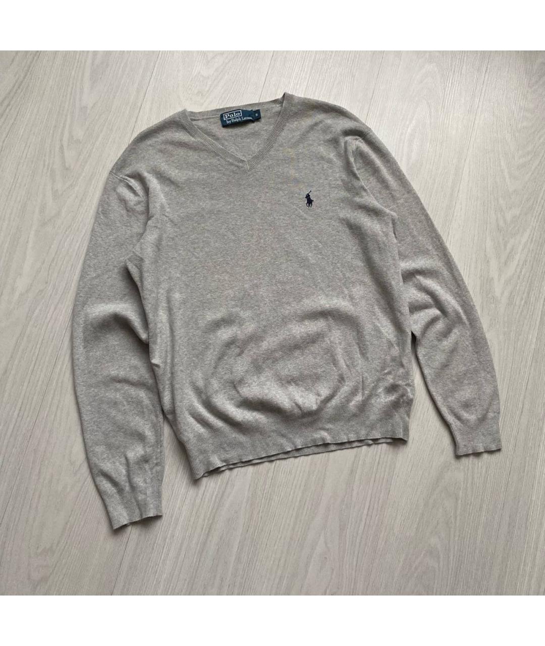 POLO RALPH LAUREN Серый хлопковый джемпер / свитер, фото 3