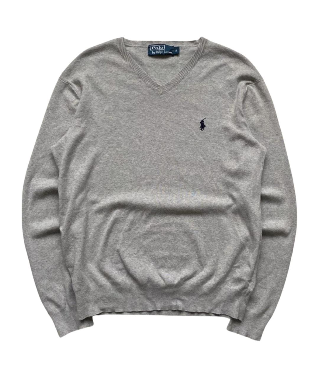 POLO RALPH LAUREN Серый хлопковый джемпер / свитер, фото 1