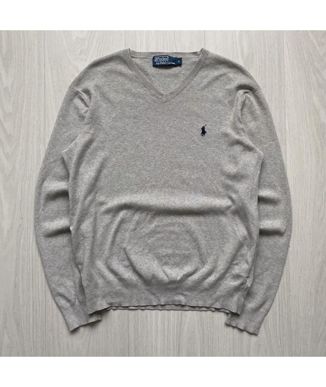 POLO RALPH LAUREN Серый хлопковый джемпер / свитер, фото 6