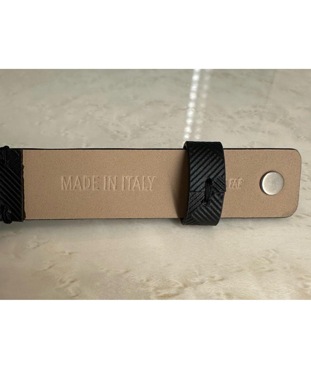 MONTBLANC Черный кожаный браслет, фото 7