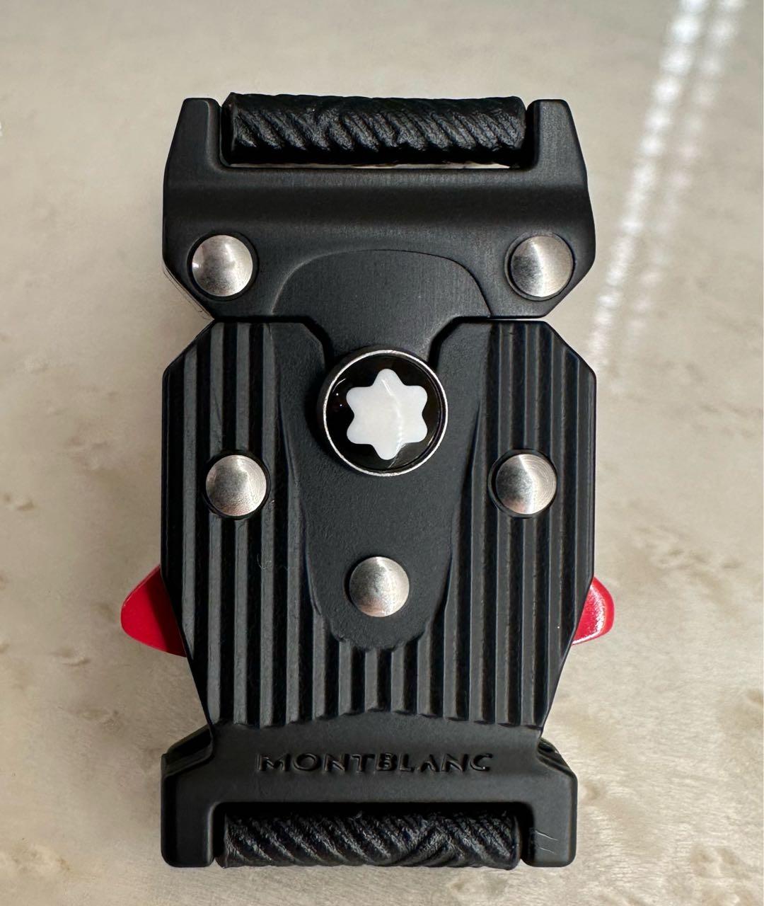 MONTBLANC Черный кожаный браслет, фото 5