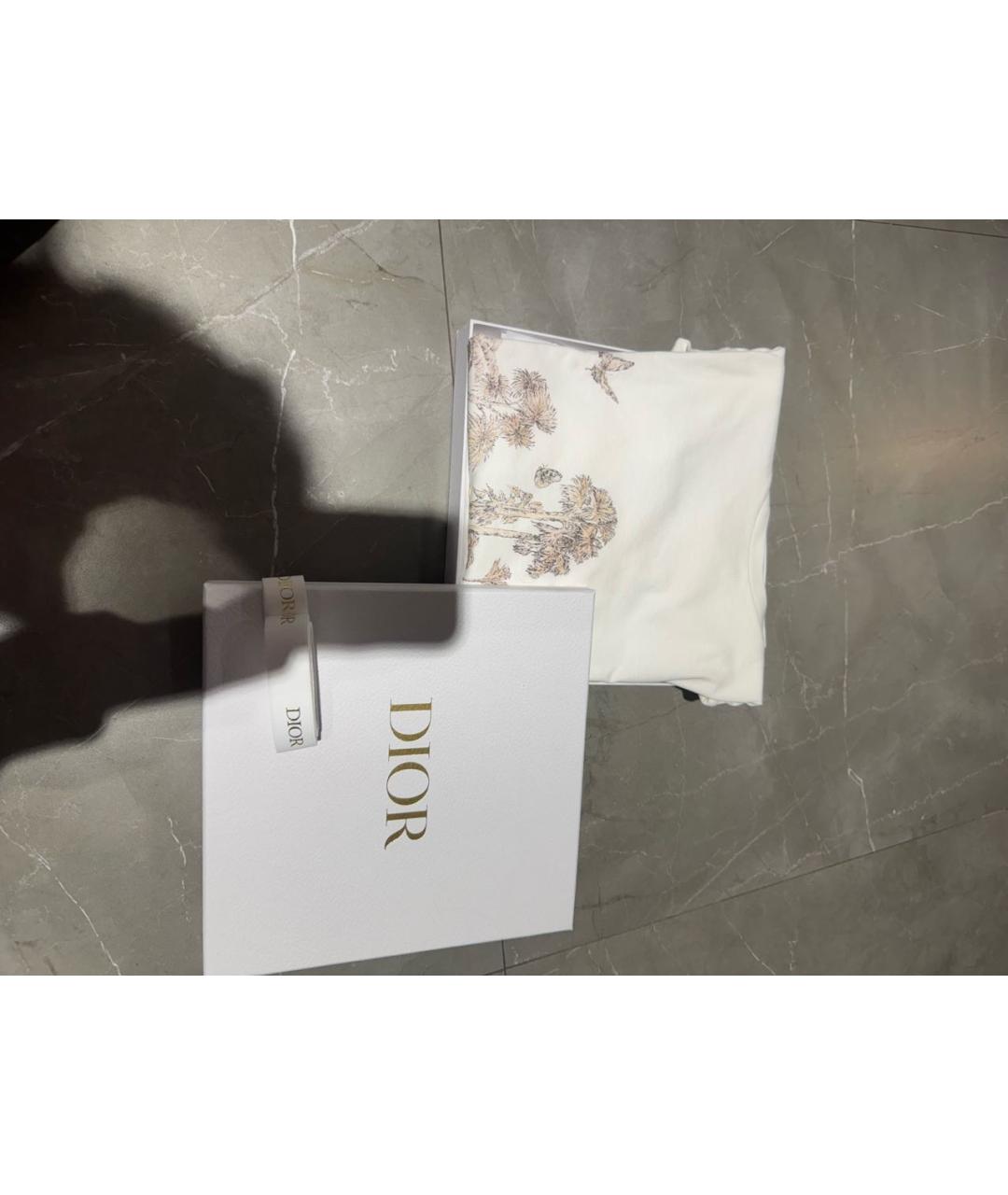 CHRISTIAN DIOR Белая хлопковая футболка, фото 5