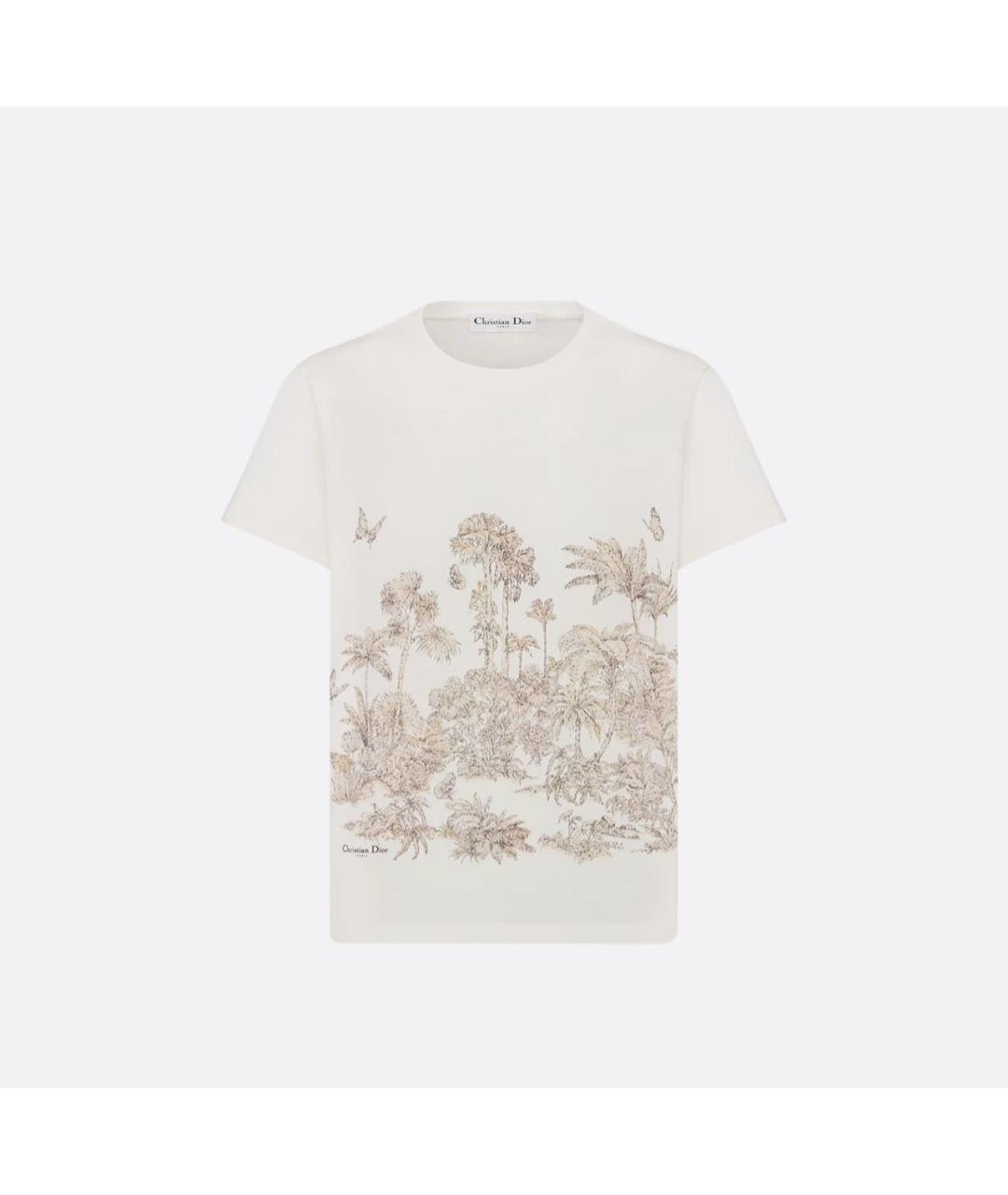 CHRISTIAN DIOR Белая хлопковая футболка, фото 7